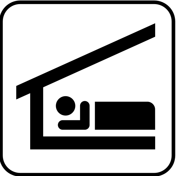 SVG US National Park Maps pictogram for sleeping shelter vector image