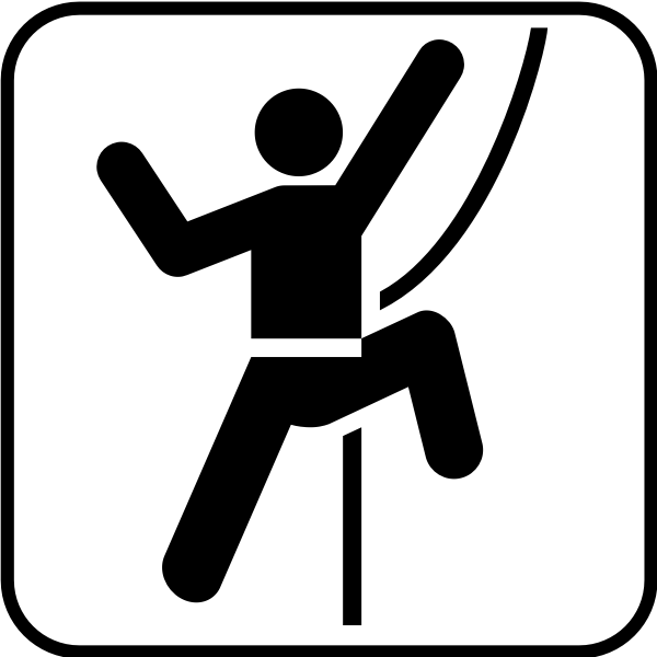 SVG US National Park Maps pictogram for technical rock climbing vector image