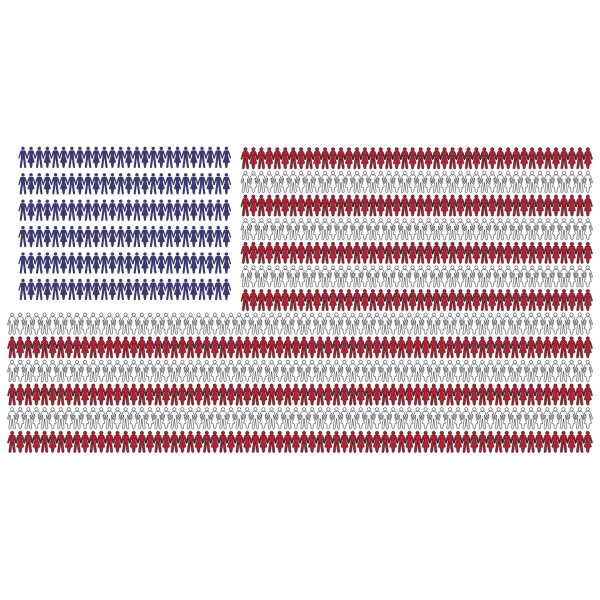 SVG US people flag