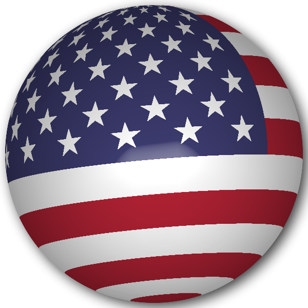 SVG USA flag sphere