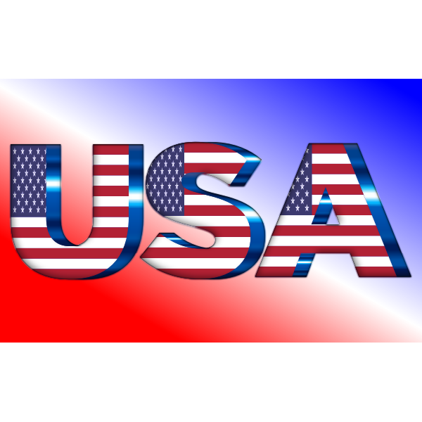 SVG USA Flag Typography