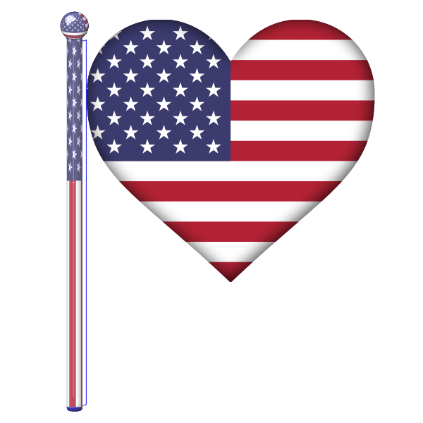 SVG USA heart flag