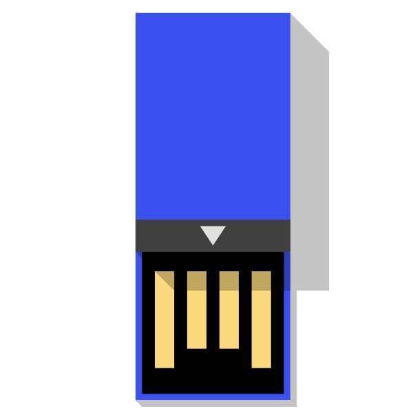 SVG USB clip drive vector illustration