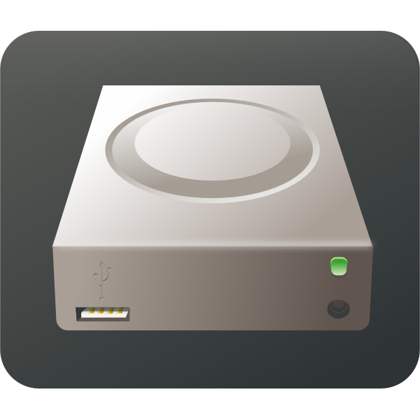 SVG USB external media storage device vector image