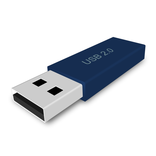 SVG USB Flash Drive in 3D perspective vector image