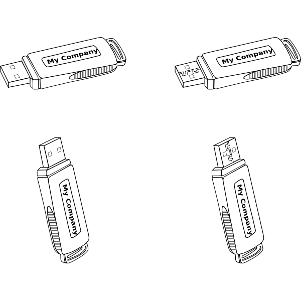 SVG USB flash drives vector graphics