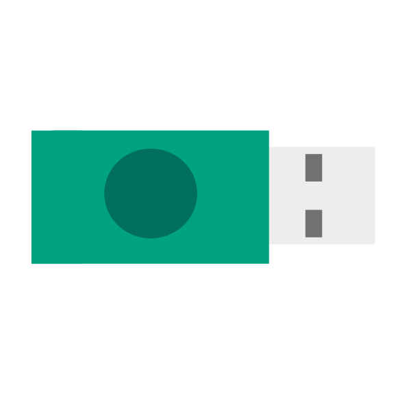SVG USB green stick