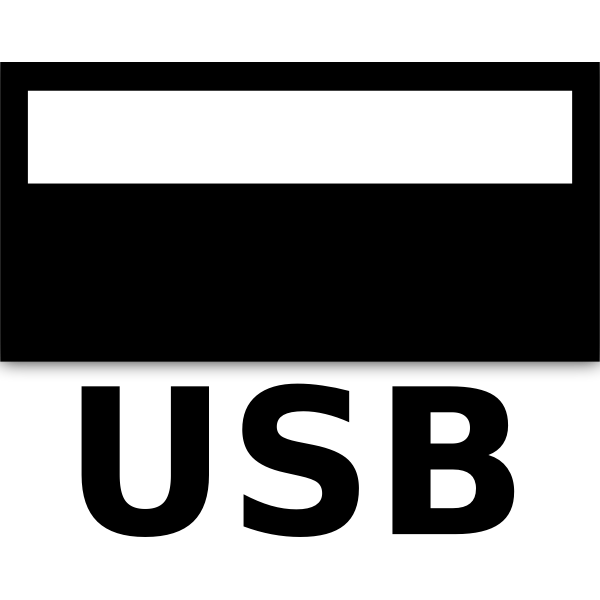 SVG USB input vector illustration