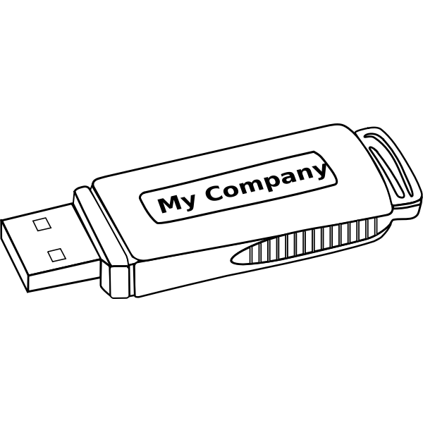 SVG USB storage drive vector illustration