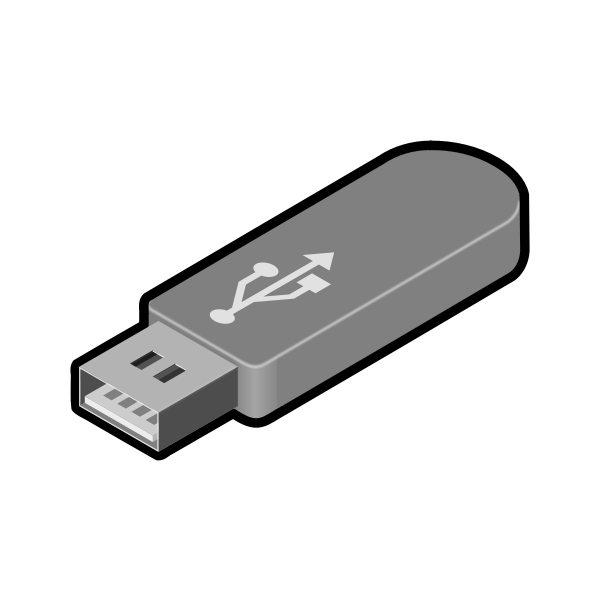 SVG USB thumb drive 1 vector graphics