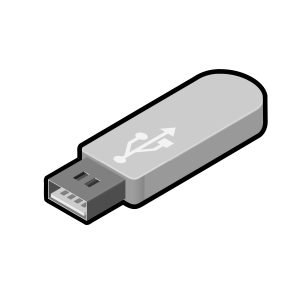 SVG USB thumb drive 2 vector drawing