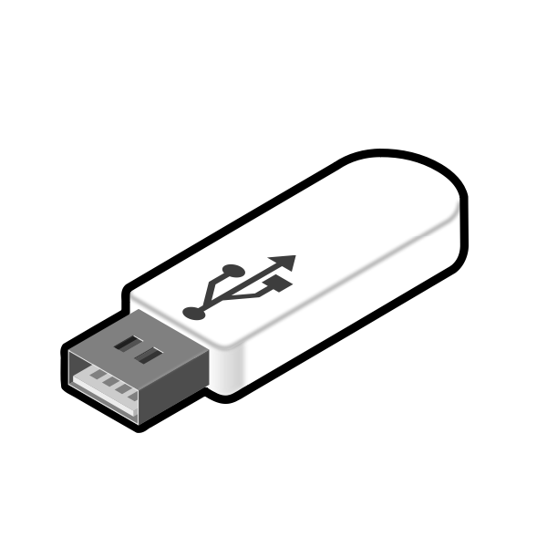 SVG USB thumb drive 3 vector illustration