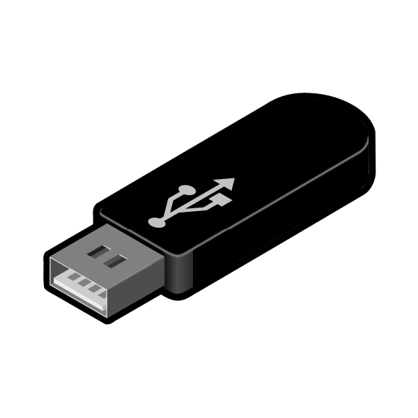 SVG USB thumb drive 4 vector image