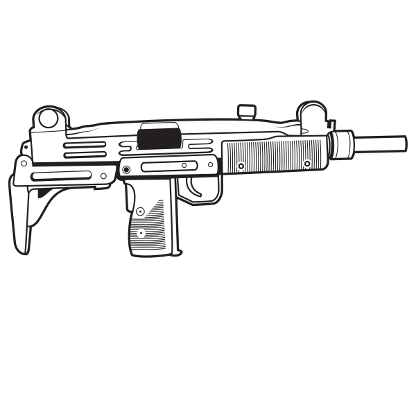 SVG Uzi submachine gun silhouette