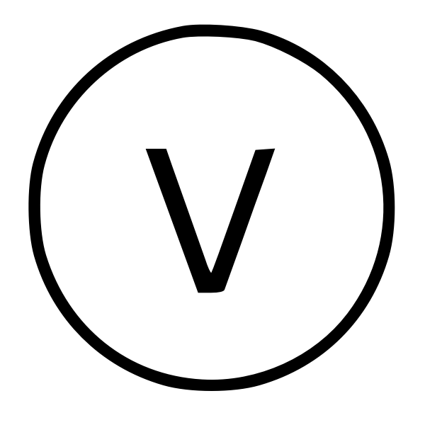 SVG V in a cirlce