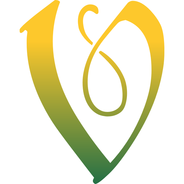SVG V letter in green and yellow