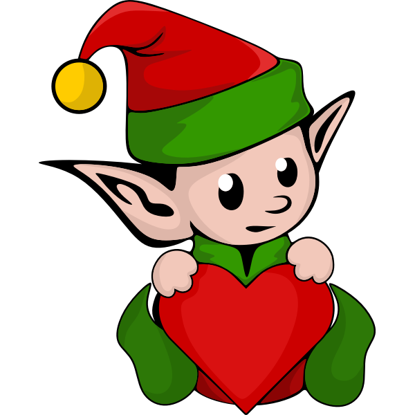 SVG Valentine elf