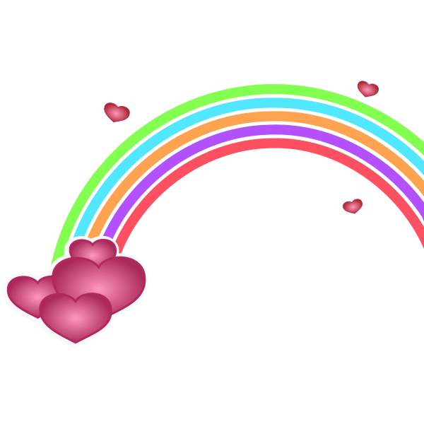 SVG Valentine rainbow vector image