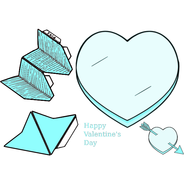 SVG Valentine039s day paper heart collection vector clip art