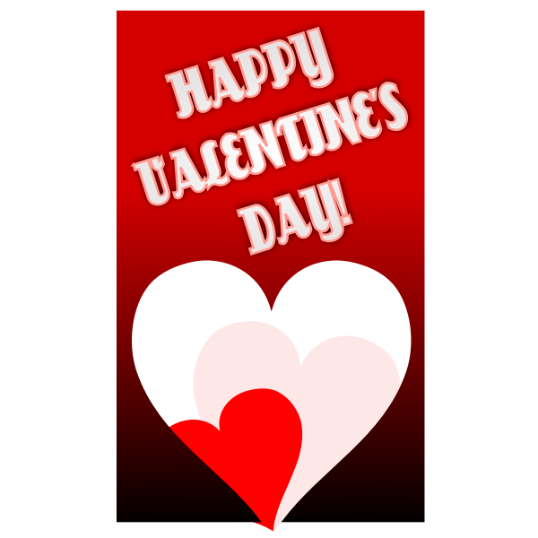 SVG Valentine039s day red themed greeting card vector drawing