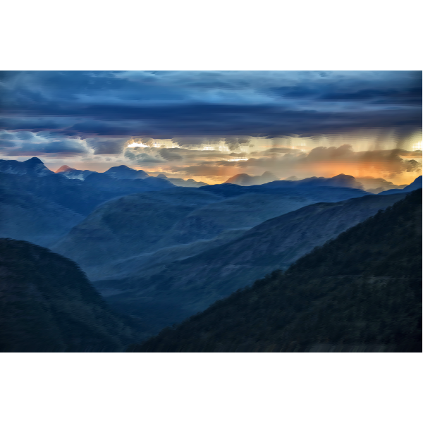 SVG Valley in the evening