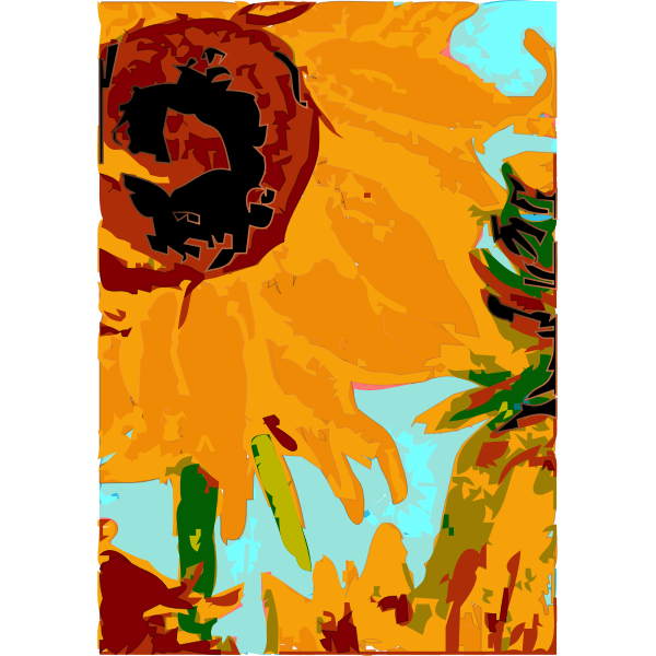 SVG van gogh s sun flower en 01