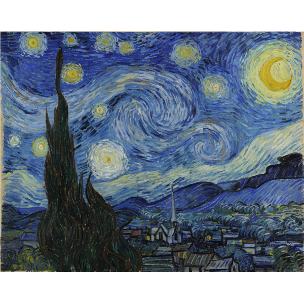 SVG Van Gogh Starry Night