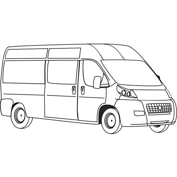 SVG Van line art vector illustration