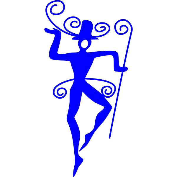 SVG Vane dancer silhouette vector image
