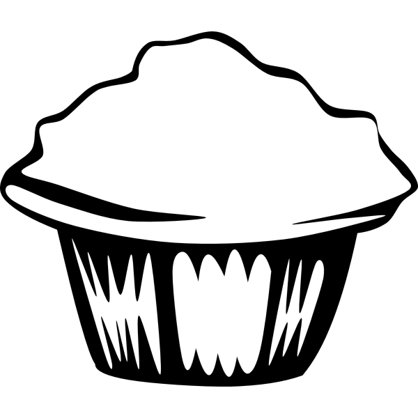 SVG Vanilla muffin vector drawing