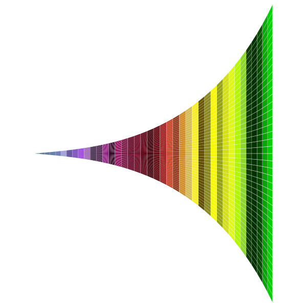 SVG Vanishing Point Spectrum Wall Mosaic