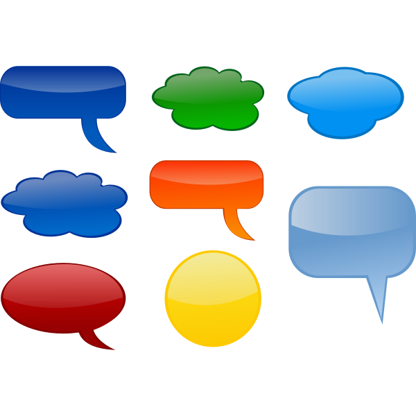 SVG Various speech bubbles vector image