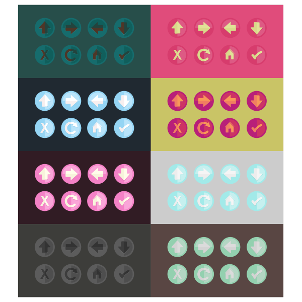 SVG Various touch buttons