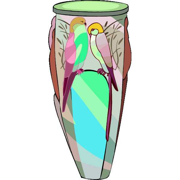 SVG Vase and birds