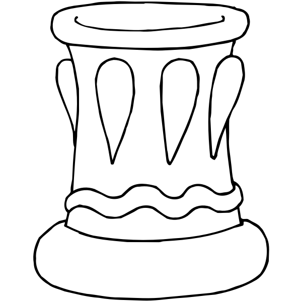 SVG Vase in black and white