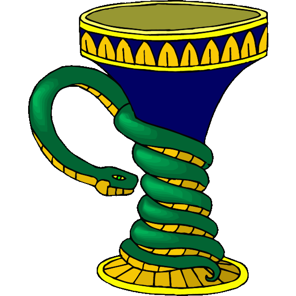 SVG Vase with snake