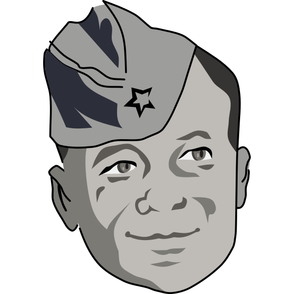 SVG Vasili Tyorkin portrait vector image