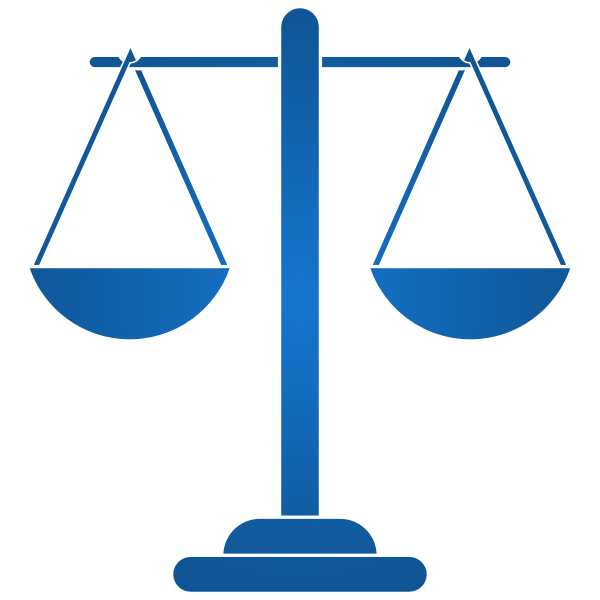 SVG VBue justice scale image