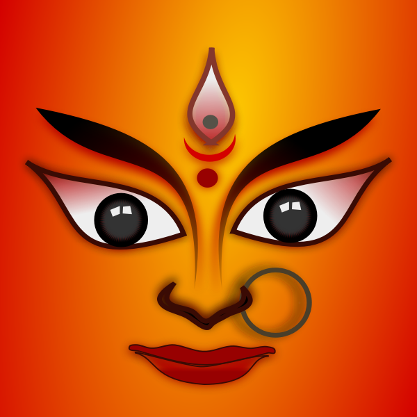 SVG Vector background of Goddess Durga