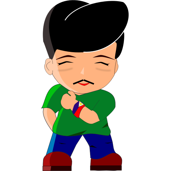 SVG Vector cartoon image of Phillipines President