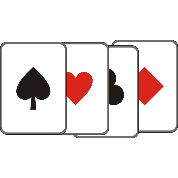 SVG Vector clip ar of set of gambling cards