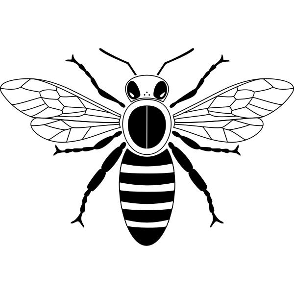 SVG Vector clip art bee sign