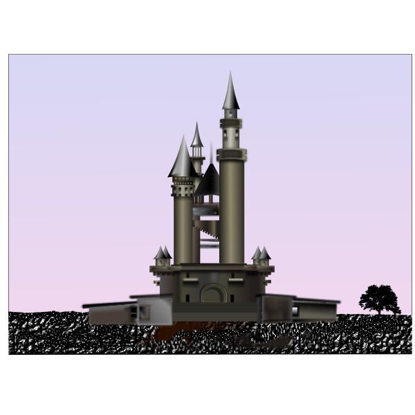 SVG Vector clip art castle
