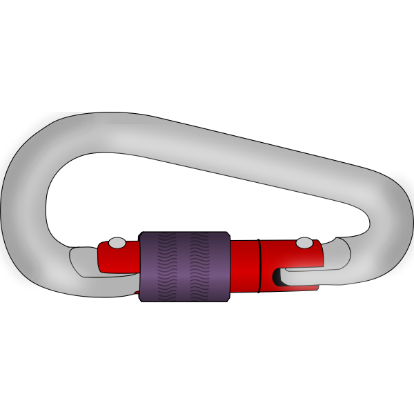 SVG Vector clip art image of carabiner