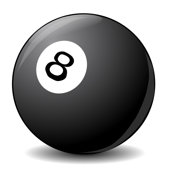 SVG Vector clip art image of pool ball 8