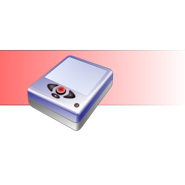 SVG Vector clip art of a blue MP3 player