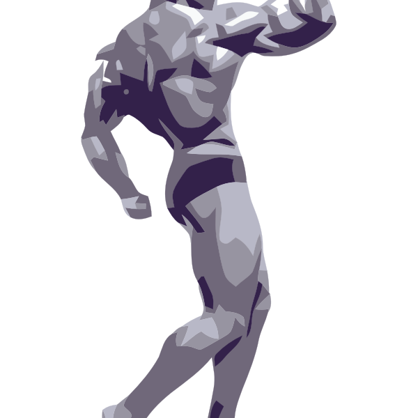 SVG Vector clip art of a bodybuilder