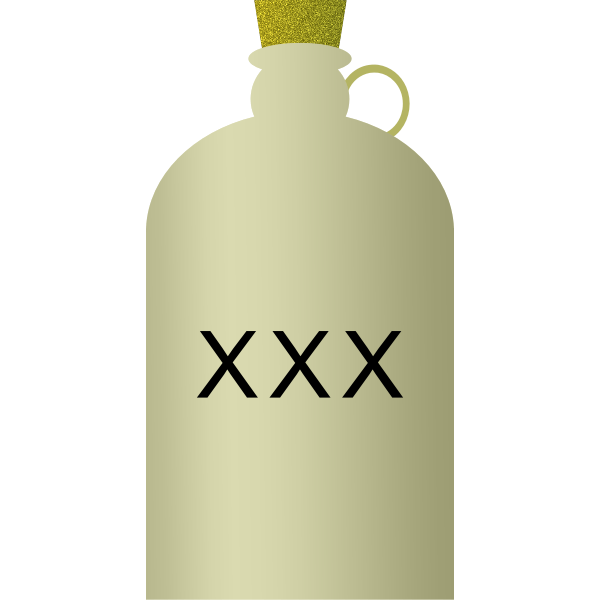 SVG Vector clip art of a jug with toxic water inside