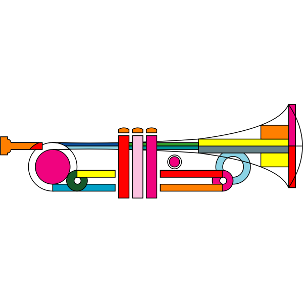 SVG Vector clip art of a trumpet