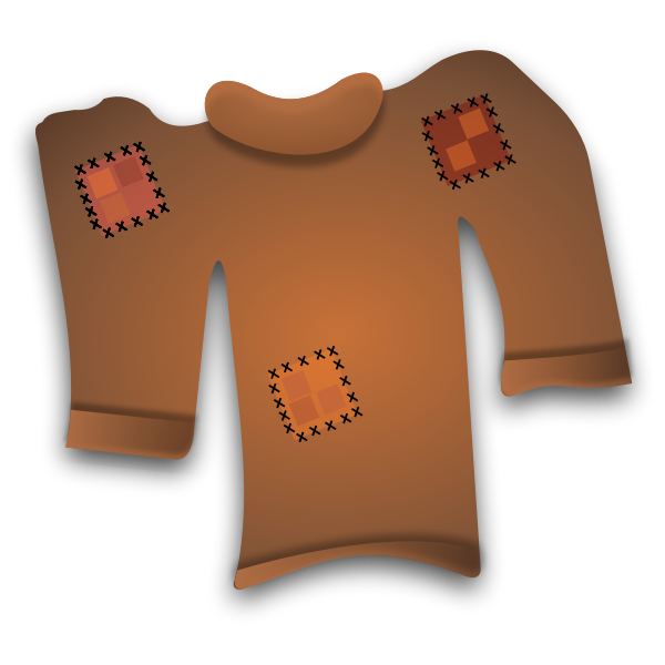 SVG Vector clip art of a worn out sweater